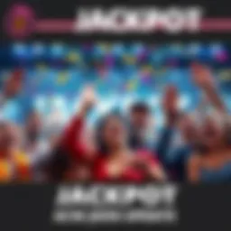 A group of happy people celebrating a jackpot win with confetti and expressions of joy after a token update.