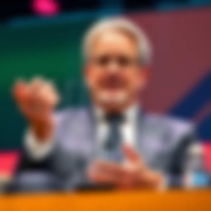 Jamie Dimon speaking about investment strategies at a conference