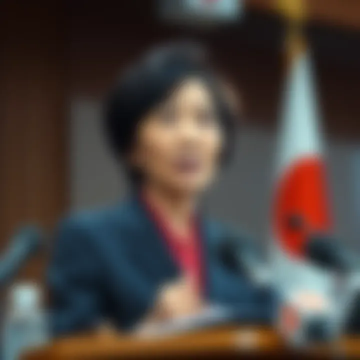 Japan's Prime Minister Sanae Takaichi speaking at a press conference regarding the meme coin crash