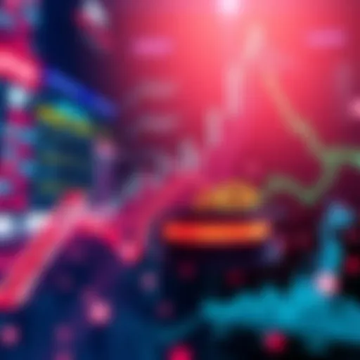 Concept image showing blockchain technology impacting Japan's bond market with digital tokens and financial graphs