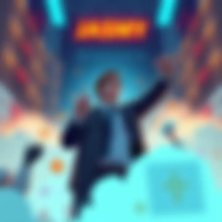 A conceptual illustration depicting JASMY raising alarms over Binance's voting system, highlighting investor trust and market integrity issues.