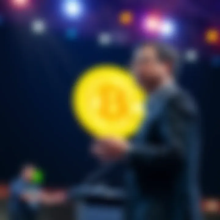 Jensen Huang speaking about Bitcoin Nvidia CEO Jensen Huang presenting on stage about Bitcoin mining and energy consumption