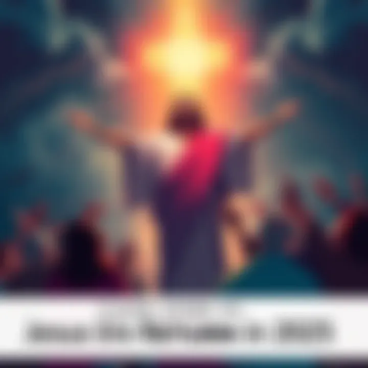 An illustration depicting Jesus Christ performing miraculous acts, surrounded by people expressing awe and wonder.