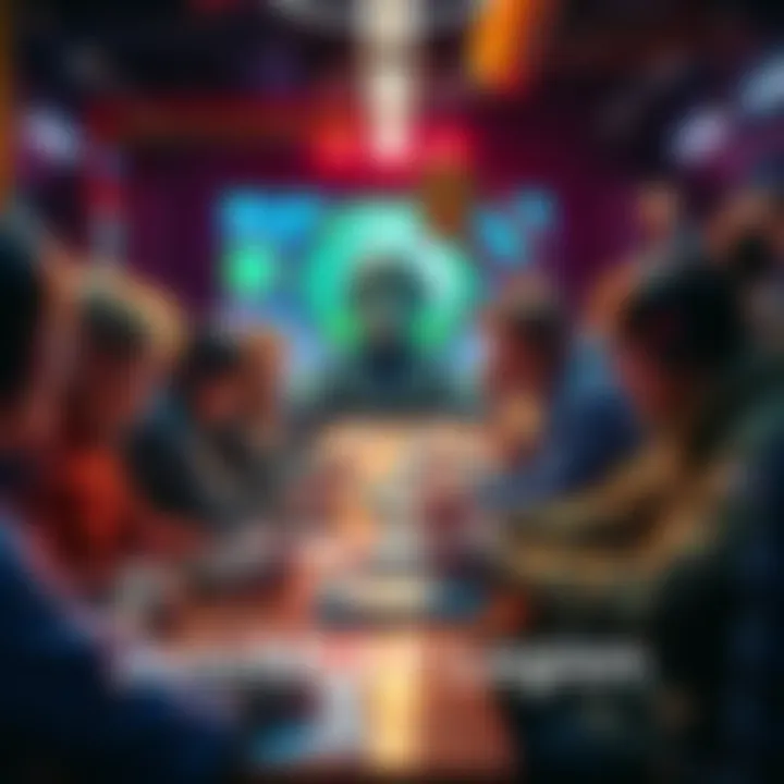Join NEAR Legion Community A vibrant group of people collaborating on artificial intelligence projects, showcasing teamwork and innovation on the NEAR platform.