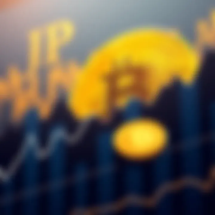 Graph showing Bitcoin's rise compared to gold, with JP Morgan logo in the background