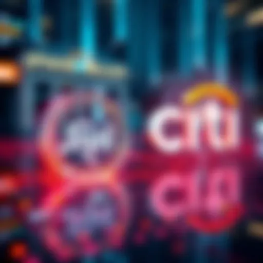 JPMorgan and Citi Blockchain Innovations JPMorgan logo with blockchain graphics and Citi logo, symbolizing their new ventures into public blockchain for financial instruments.