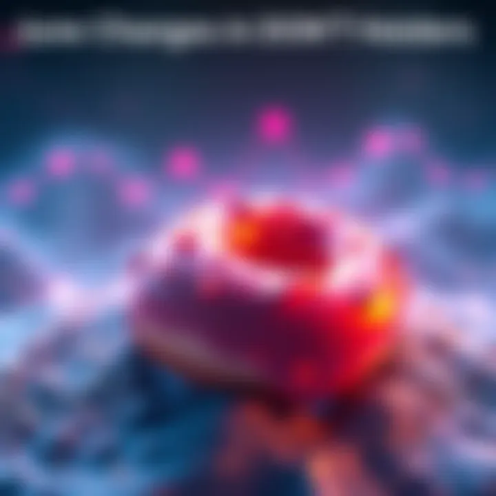 A visual representation of the shift in DONUT holders on Ethereum Mainnet and Arbitrum, showing a decline in Mainnet and a rise in Arbitrum, alongside a contest announcement