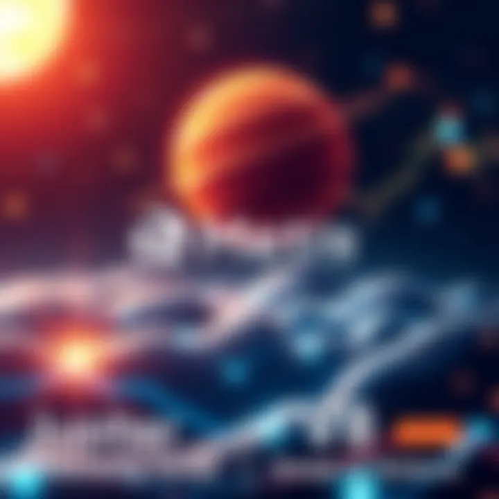 Illustration showcasing the Jupiter Exchange logo and graphical representation of enhanced trading features, highlighting efficient swaps on Solana.