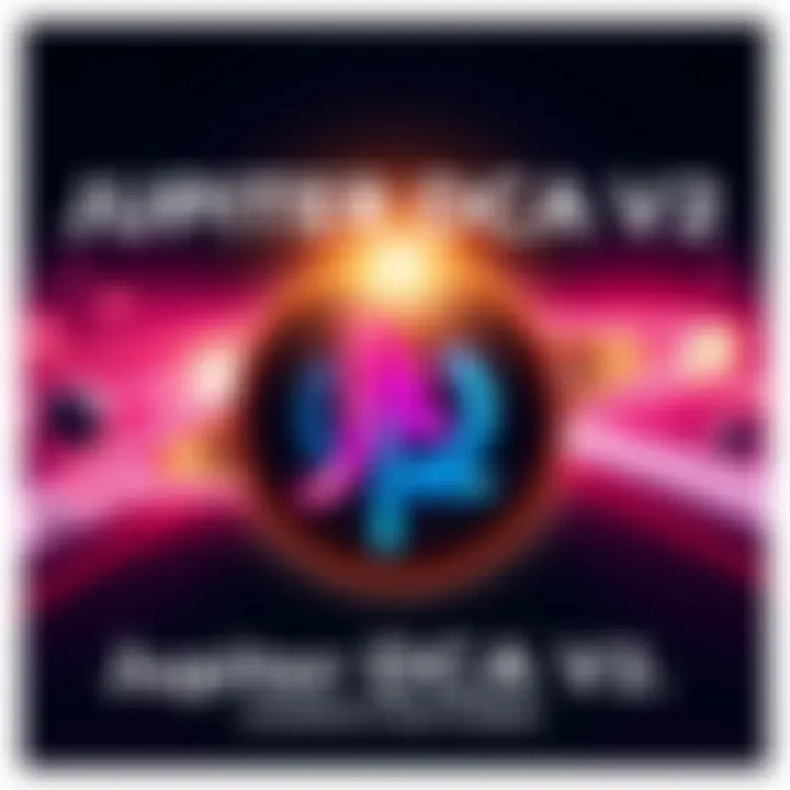 Logo of Jupiter DCA V2 with vibrant colors and design, symbolizing the launch of upgraded features