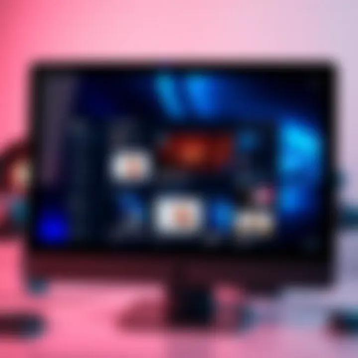 A computer screen showing K Social’s interface with live streaming and blogging options highlighted.