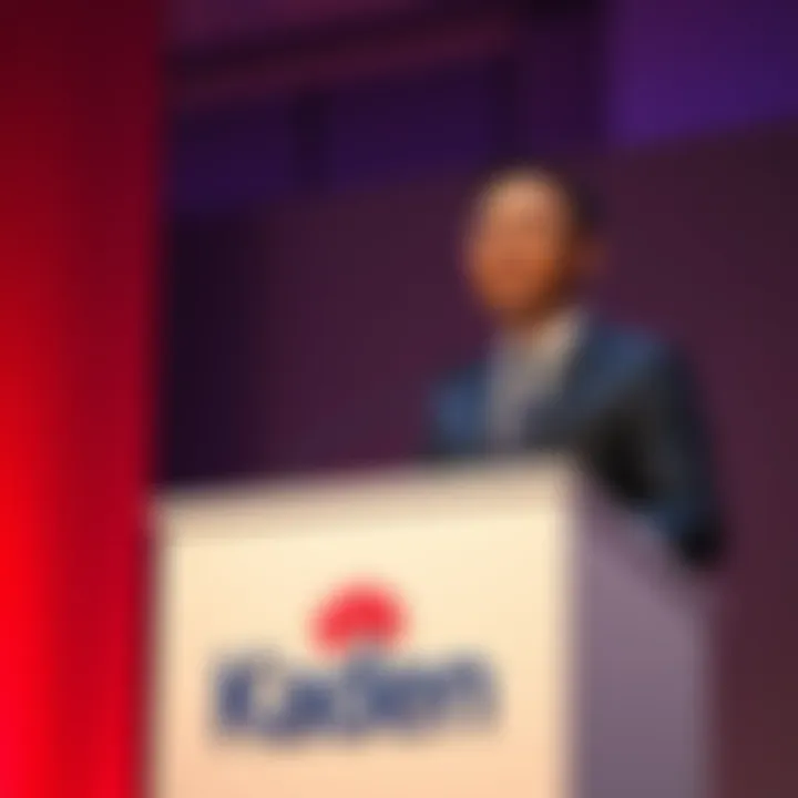 Kadena Announces Chris Ngoi as Strategic Advisor Chris Ngoi speaking at a podium with Kadena logo, representing his new role as strategic advisor.