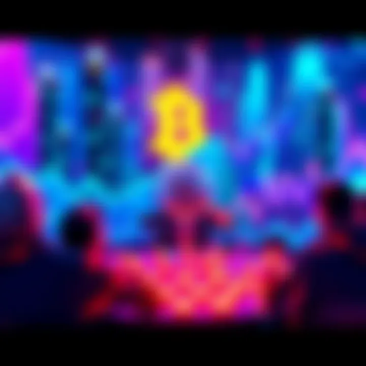 An abstract representation of cryptocurrency market discussions with a focus on the Kas project