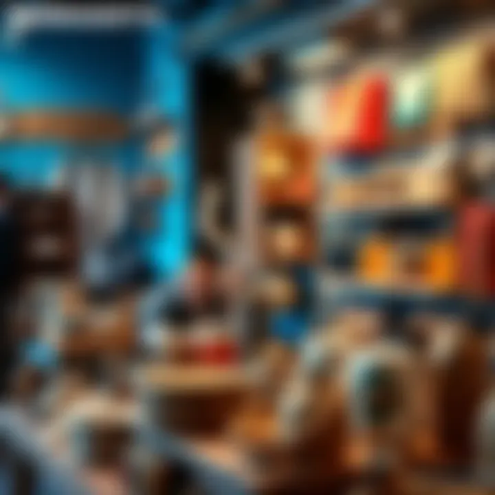 Handcrafted Kaspa Merchandise Display A vibrant array of unique Kaspa merchandise displayed in a creative setting, showcasing Minnesota craftsmanship.