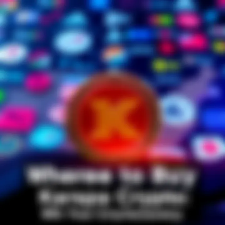 A graphic showing the Kaspa logo with a backdrop of popular US cryptocurrency exchange icons