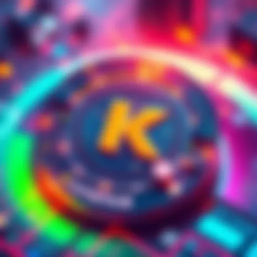 Kaspa Cryptocurrency Concept A futuristic representation of Kaspa cryptocurrency with digital elements and a vibrant background, highlighting its innovative features in the financial space.