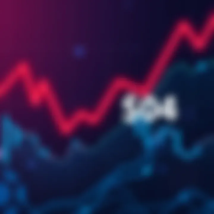 Graph showing Kaspa's price dropping below $0.04, with red downward trend line and concerned investors in the background.