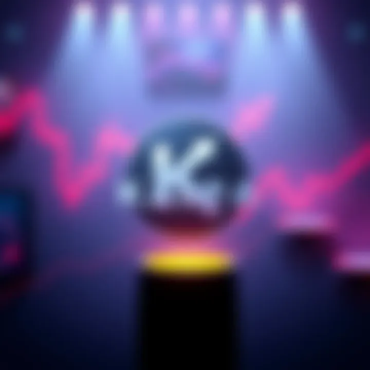 A graphic showing Kaspa's logo with a bullish arrow indicating its top position on the sentiment leaderboard