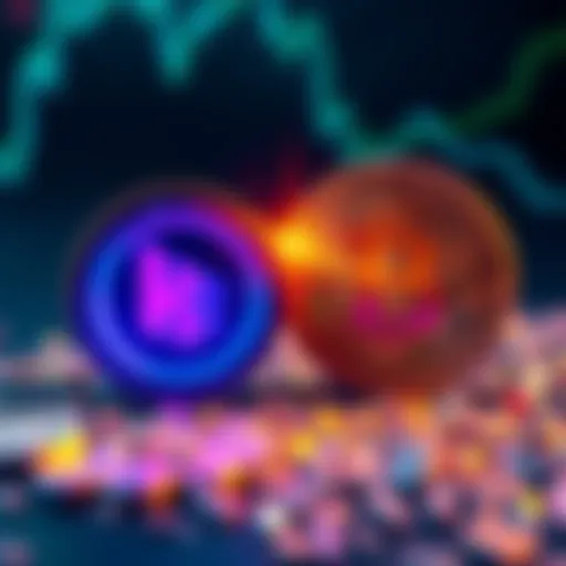 A visual comparison of Kaspa and Bitcoin symbols, highlighting their distinct features and market presence.