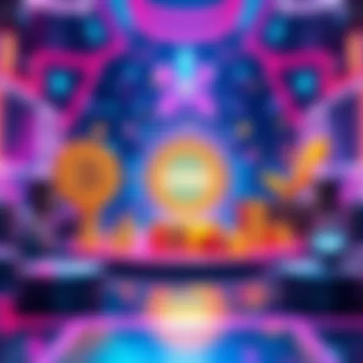 A digital representation of Keing Pinz NFTs showcasing vibrant designs, symbols of investment growth, and a futuristic background.