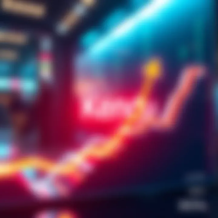 Kendu Logo with Rising Graph The Kendu logo displayed next to a rising graph showing a 95% increase, representing its recent market surge.