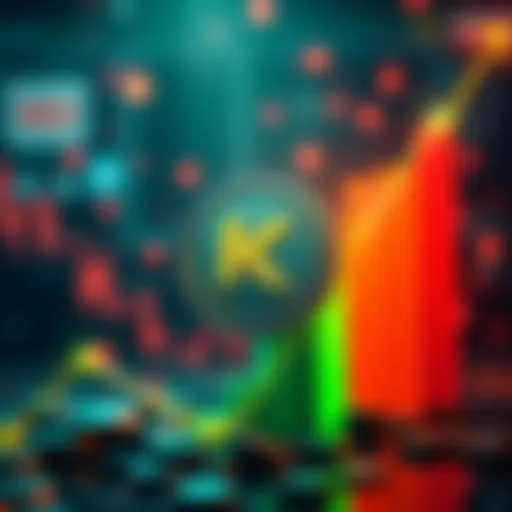 Kendu Coin logo with an upward trending graph and community icons in the background