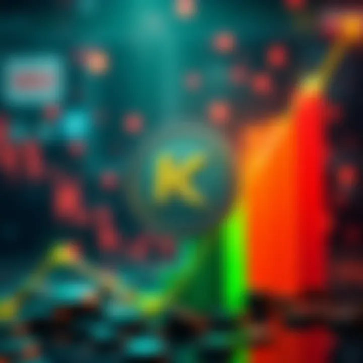 Kendu Coin logo with an upward trending graph and community icons in the background