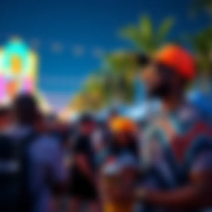 Kendu's Vibrant Presence at Florida Grove Festival A lively scene at the Florida Grove Festival showcasing Kendu Energy drinks and community spirit