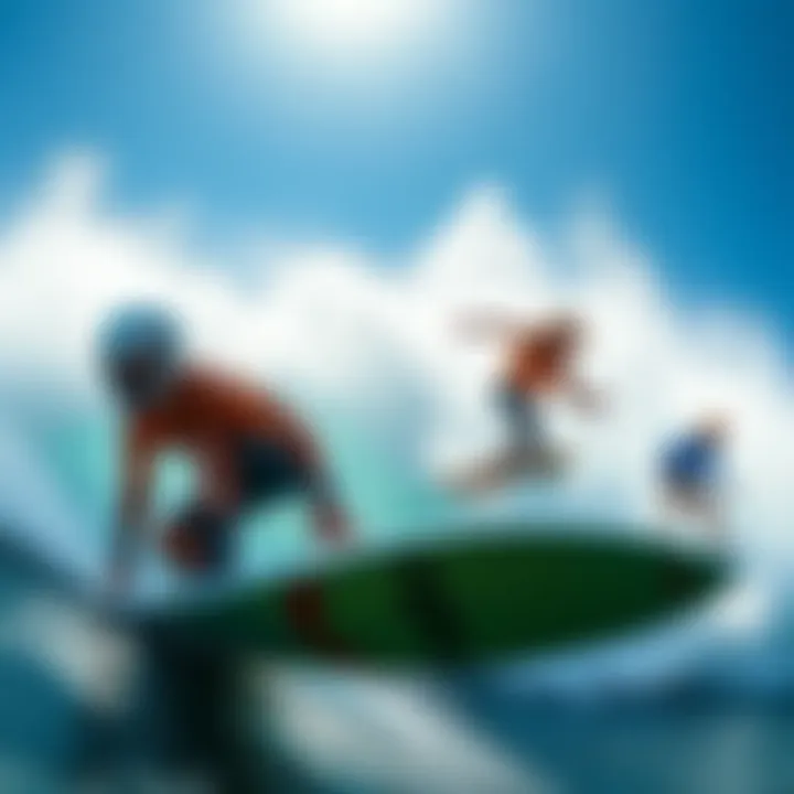 Kendu Unleashed Sports Sponsorship Athletes in surfing and skateboarding sponsored by Kendu Unleashed displaying their skills and passion for sports.