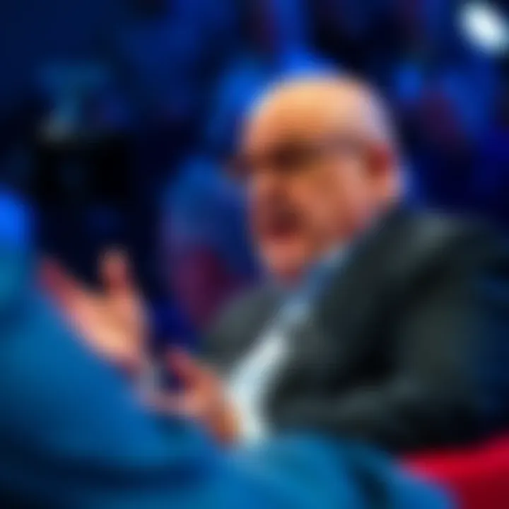 Billionaire investor Kevin O'Leary speaking about cryptocurrency and S&P 500 partnerships at a conference