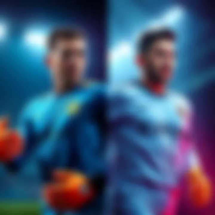 Comparison of two goalkeepers, Kobel and Emi Martinez, showcasing their stats and performance for fantasy leagues.