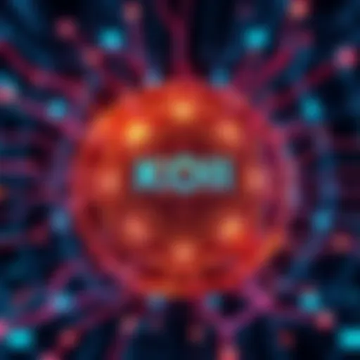 A visual representation of KOII Network's blockchain technology, showcasing AI integration and decentralized computing.
