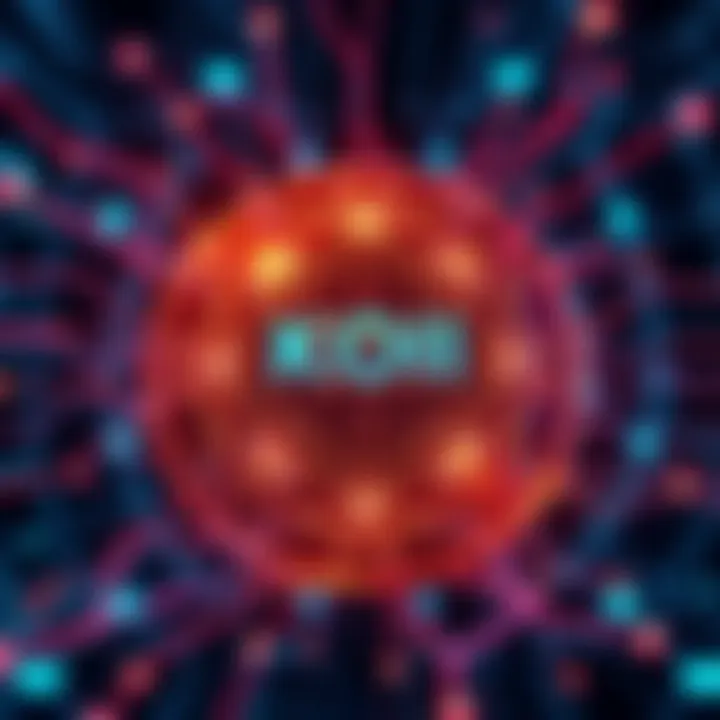 A visual representation of KOII Network's blockchain technology, showcasing AI integration and decentralized computing.