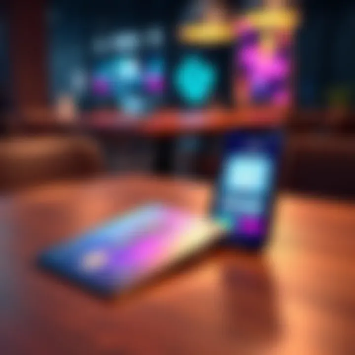A physical Krak Card displayed on a wooden table next to a smartphone showing a virtual card interface.