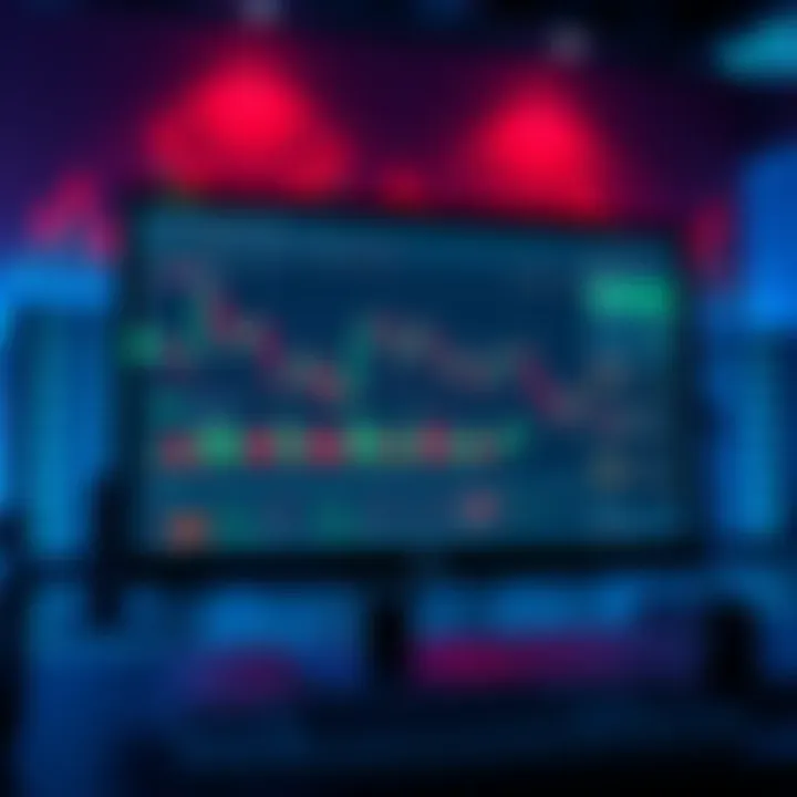 A computer screen displaying the Kraken Pro trading interface with charts and graphs, highlighting the absence of a recurring buys feature.