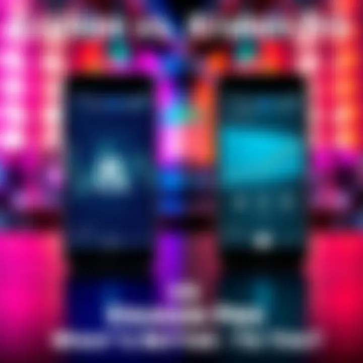 A side-by-side comparison of Kraken and Kraken Pro apps on mobile devices, showcasing their unique features and interfaces.