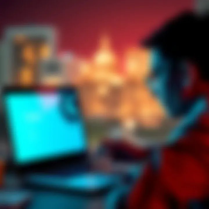A worried person looking at their laptop with a Kraken logo on the screen, showing concern about account closure and refund delays.