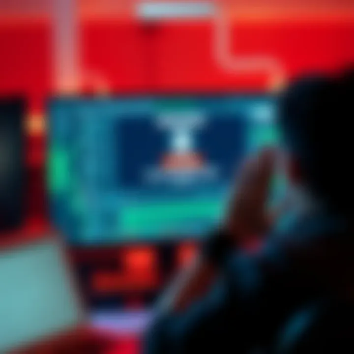 A frustrated person looking at a computer screen with a blocked account message while holding their head in concern