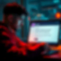 A person looking worried while checking their Kraken account on a laptop, showing a message about account suspension due to fraud concerns.