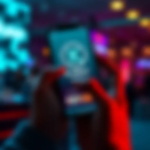 A person excitedly checking their phone with a Kraken logo on the screen, showcasing cryptocurrency rewards notifications.