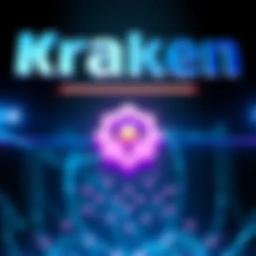 Graphic showing Kraken's logo with Hedera's logo, signifying the new listing on the exchange
