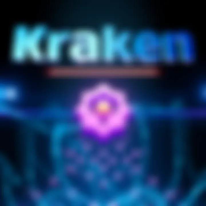 Graphic showing Kraken's logo with Hedera's logo, signifying the new listing on the exchange