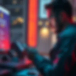 A person checking their phone while looking at the Kraken website, considering the use of Kraken for payments to a Wise account.