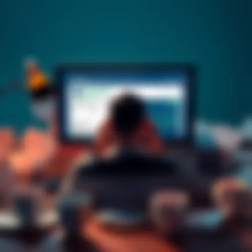 A frustrated person looking at a computer screen showing a pending withdrawal on the Kraken platform, surrounded by empty coffee cups and unanswered emails.