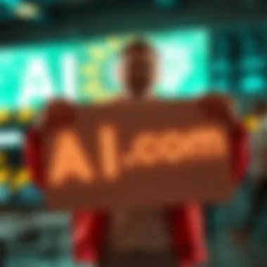 Kris, founder of Crypto.com, holds a sign that says AI.com, celebrating his $70 million domain purchase