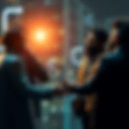 KYC-verified PiNetwork members connecting Group of KYC-verified PiNetwork members exchanging profiles to enhance their security circles