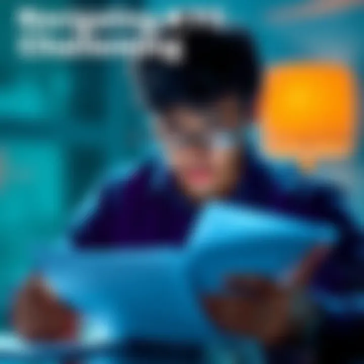 Navigating KYC Challenges Under Pressure A stressed individual reviewing documents against a looming deadline