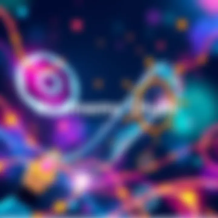 A sleek digital illustration showcasing the advancements in L1 Alchemy Chain technology with vibrant colors and abstract design elements.