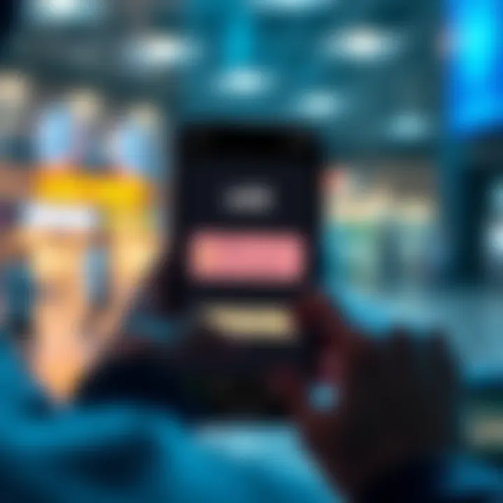 User looking at a phone showing an error on the Lace Wallet App while attempting to delegate