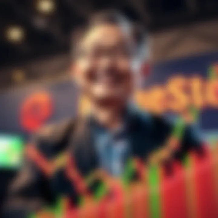 Larry Cheng Increasing GME Shares Larry Cheng smiles with a stock chart showing a rising trend and GameStop logo in the background