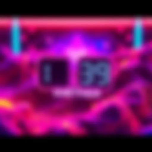 A countdown timer showing four hours left to buy $NETHER on Hourglass Streamswap, with a colorful cryptocurrency theme